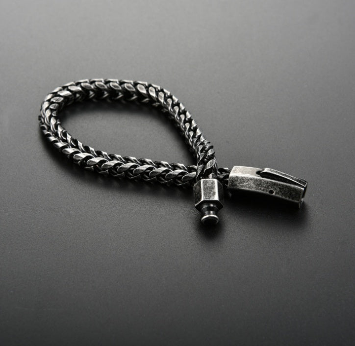 Square chain bracelet made of 316L stainless steel