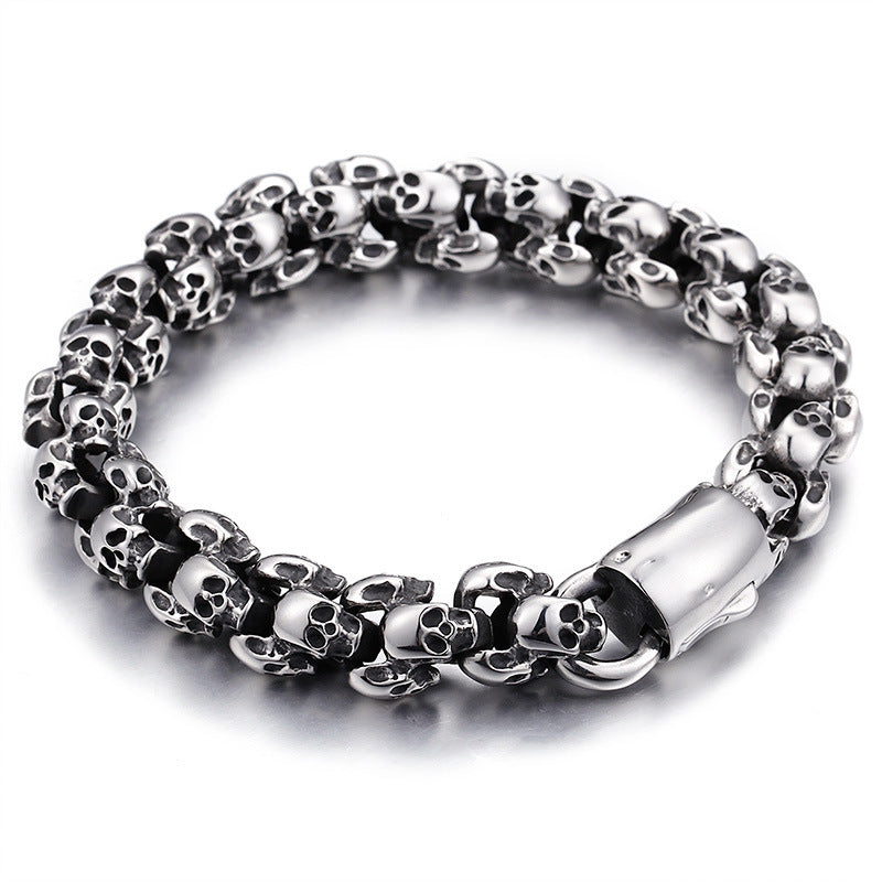 Steel Skull Chain – Skull Bracelet for Men