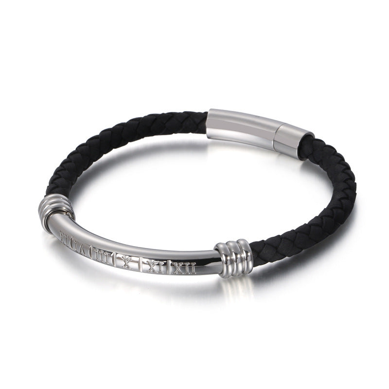 NOX – Lederarmband mit Edelstahl-Akzent