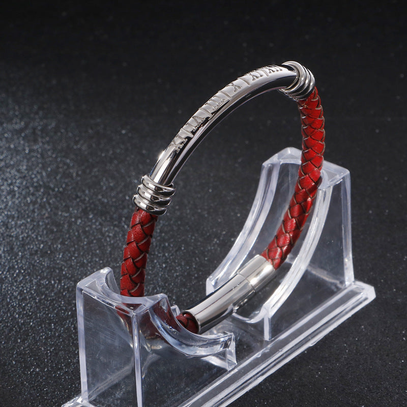 NOX – Lederarmband mit Edelstahl-Akzent